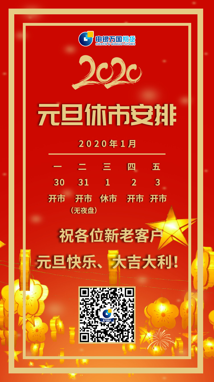 【关注】元旦休市安排来了!附上 2020年部分节假日休